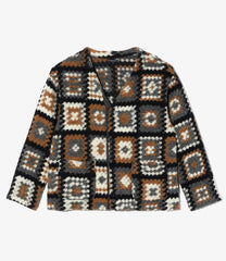 Knit Cardigan - Wool Poly Chenille