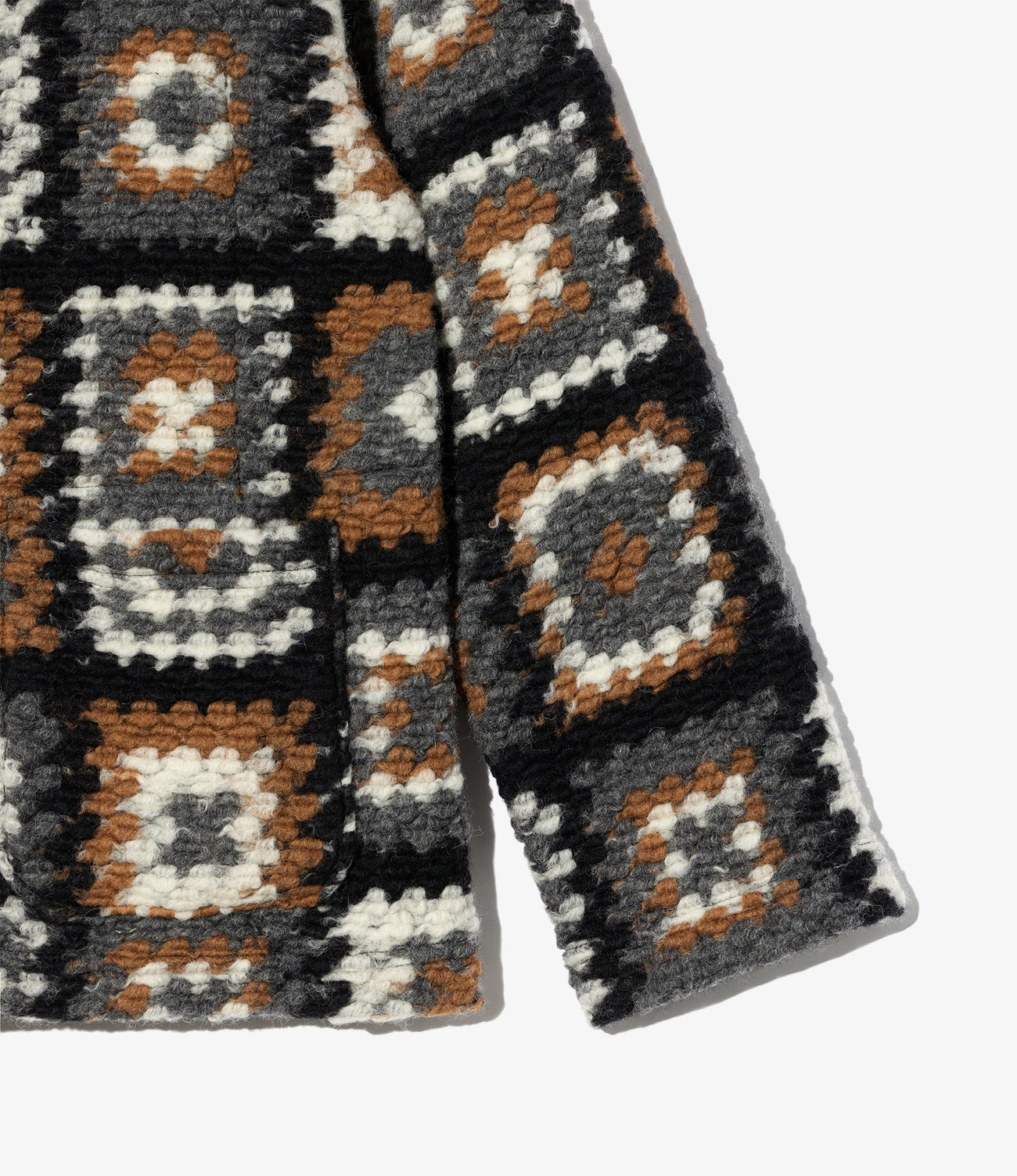 Knit Cardigan - Wool Poly Chenille