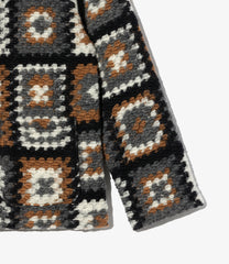 Knit Cardigan - Wool Poly Chenille