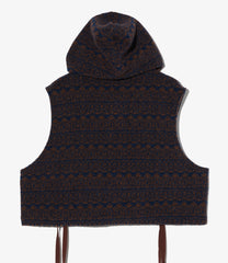 Knit Vest - Horizontal Stripe Sweater Knit