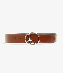 Peace Buckle Belt - Steer Lthr.