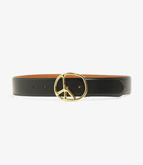 Peace Buckle Belt - Steer Lthr.