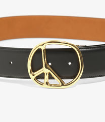 Peace Buckle Belt - Steer Lthr.