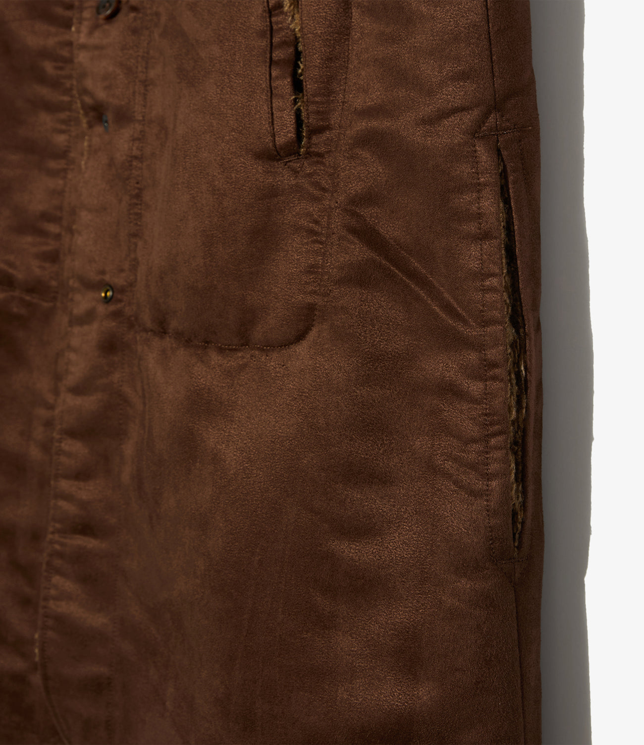 Liner Vest - Polyester Fake Suede / Acrylic Curly Fur