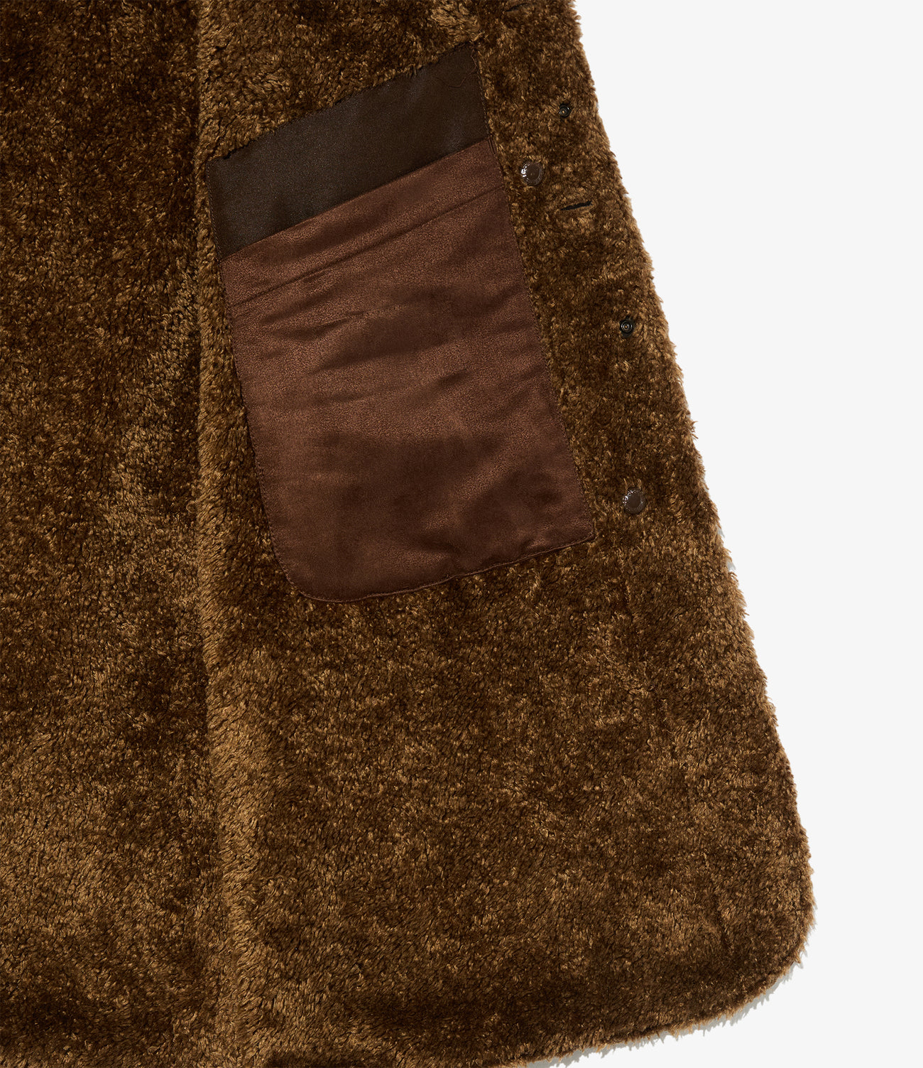 Liner Vest - Polyester Fake Suede / Acrylic Curly Fur