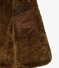 Liner Vest - Polyester Fake Suede / Acrylic Curly Fur