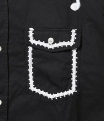 Work Shirt - Music Note / Hand Emb.