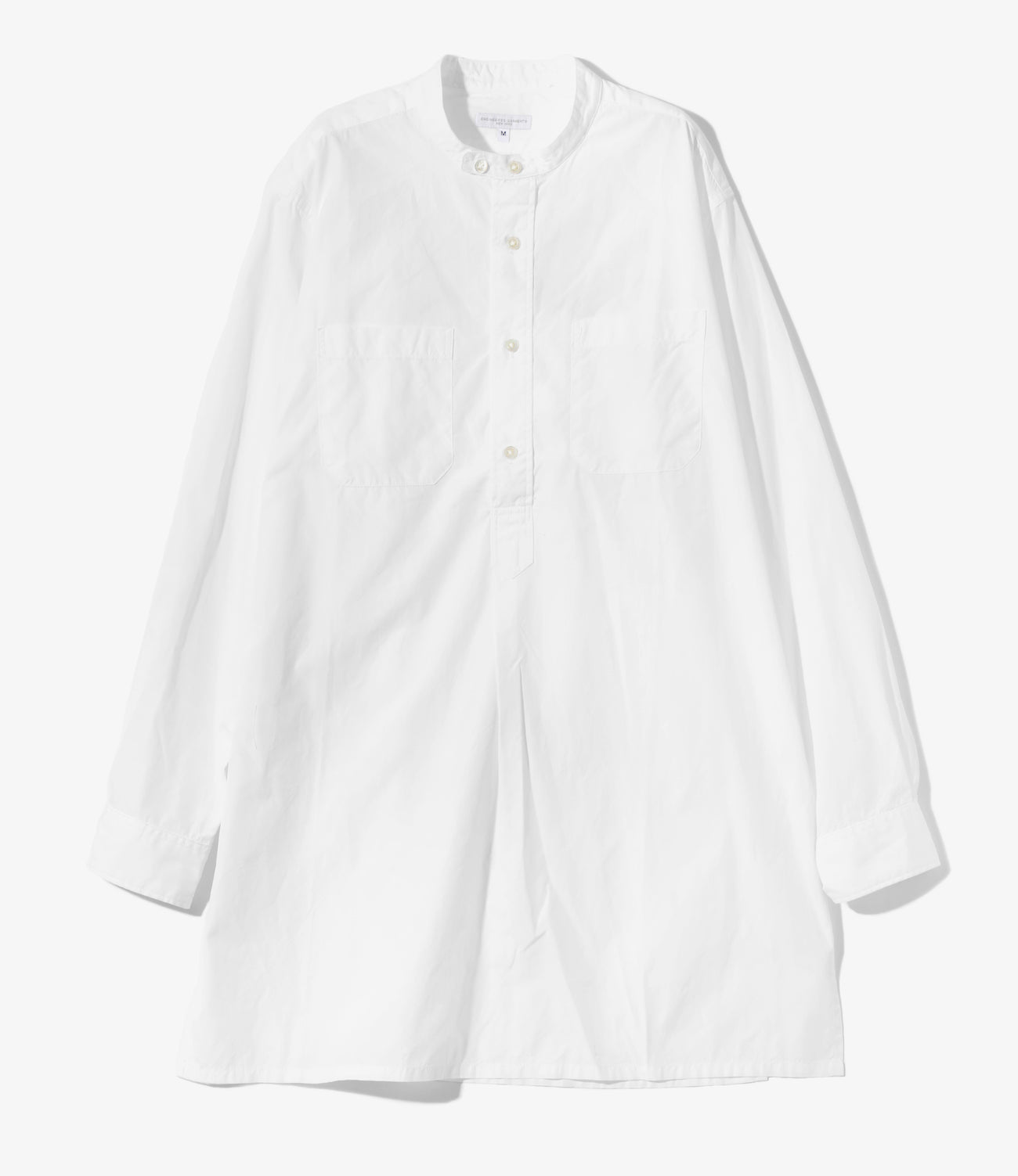 Banded Collar Long Shirt - シャツ