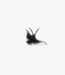 Swallow Motif One Ear Earring - Onyx