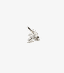 Swallow Motif One Ear Earring - Onyx