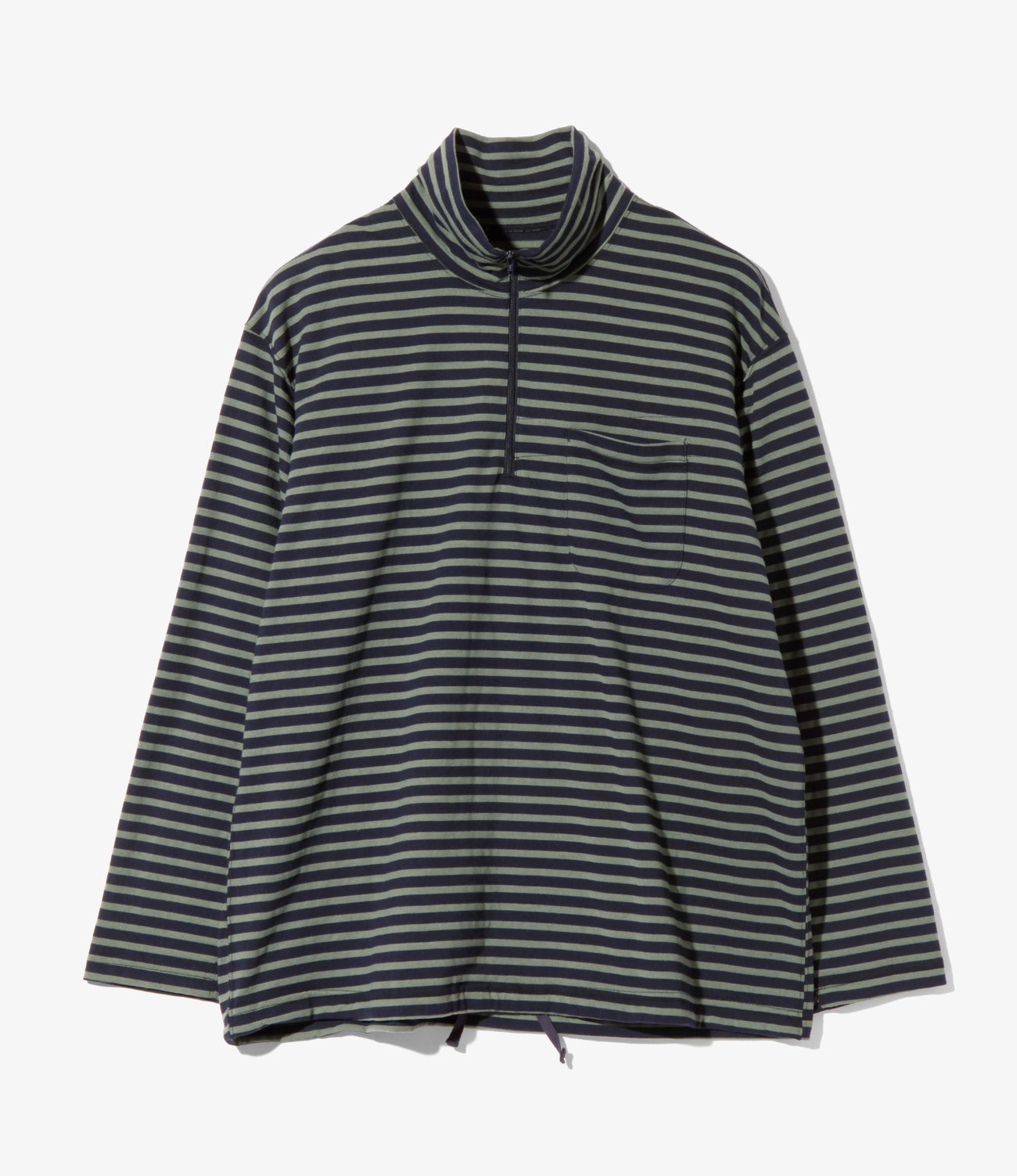 Zip Mock Neck - PC Stripe Jersey – NEPENTHES ONLINE STORE