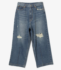 90’Loose Straight Pant - Damged Denim