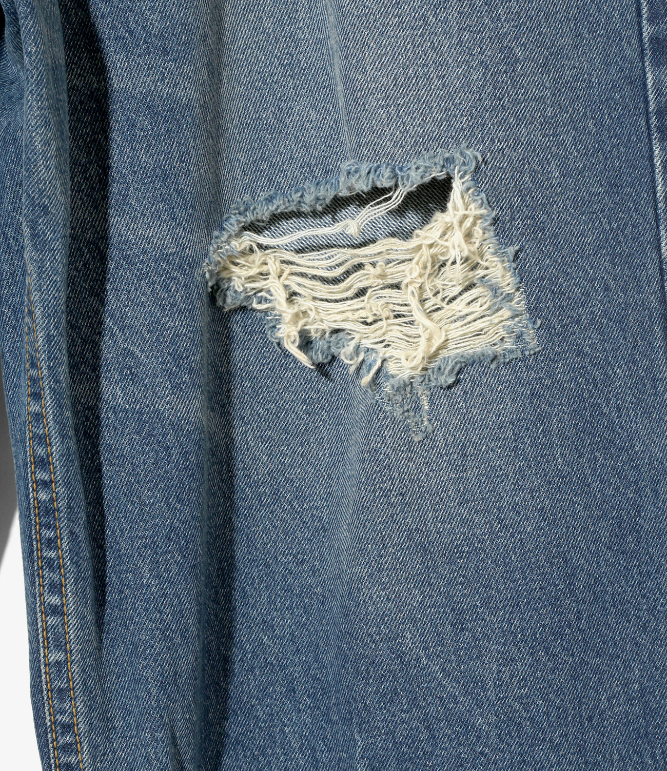 90’Loose Straight Pant - Damaged Denim