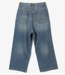 90’Loose Straight Pants - Damaged Denim