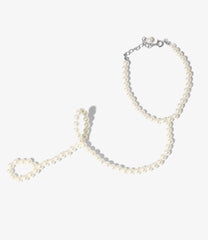 Ring & Bracelet - White Beads