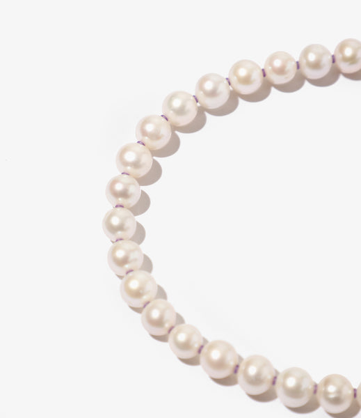 メーカー包装済】 深瀬着用 needles white 85cm necklace pearl 