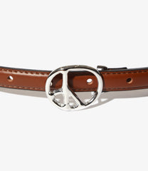 Peace Buckle Narrow Belt - Steer