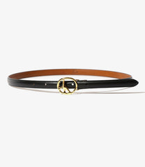 Peace Buckle Narrow Belt - Steer