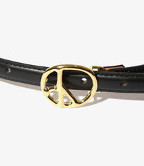 Peace Buckle Narrow Belt - Steer
