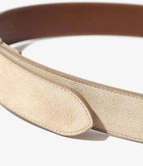 Peace Buckle Belt - Suede Lthr.