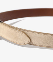 Papillon Square Buckle Belt - Suede