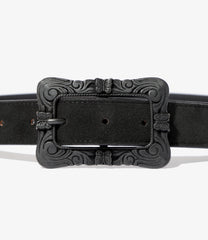 Papillon Square Buckle Belt - Suede