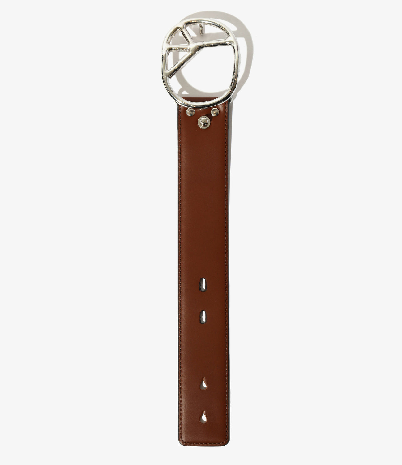 Peace Buckle Bracelet - Steer Leather
