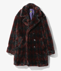Pea Coat - Acrylic Fur / Argyle