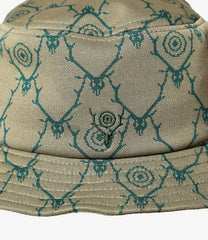 Bucket Hat -Poly Jq. / Skull&Target