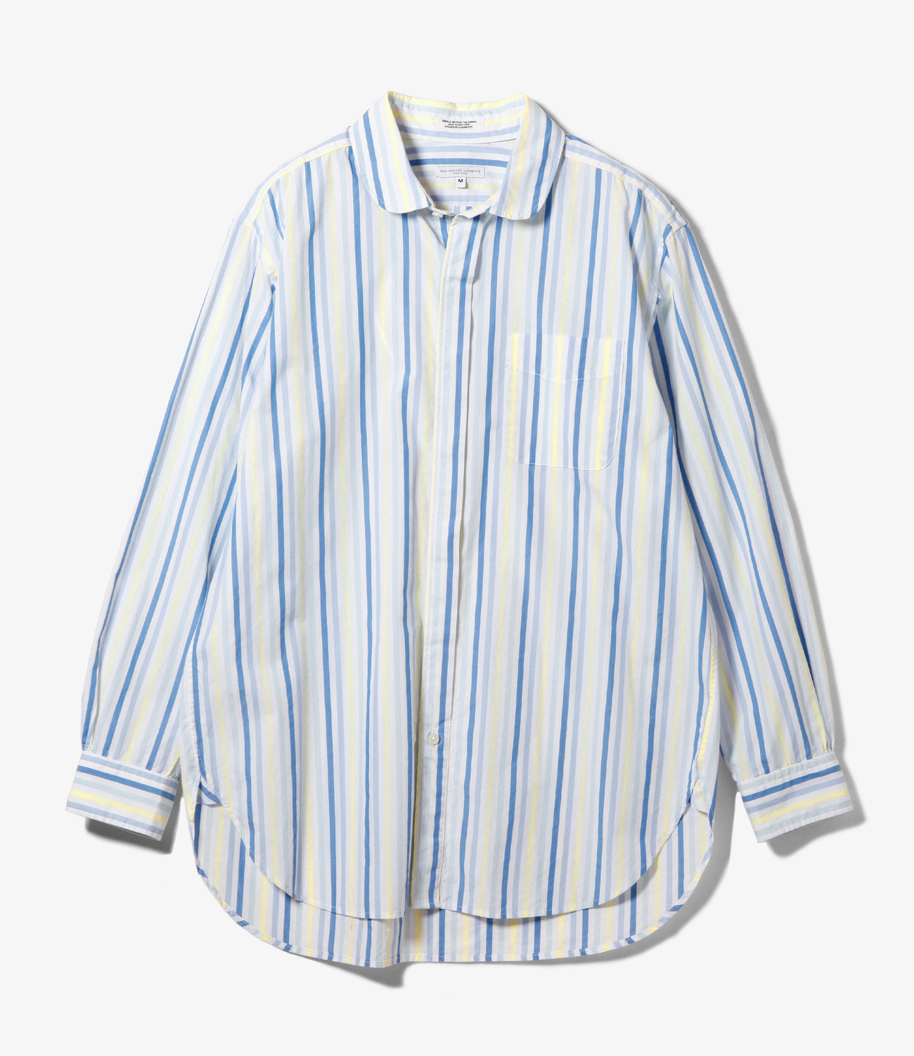 Rounded Collar Shirt - Pima Wide Stripe – NEPENTHES ONLINE STORE