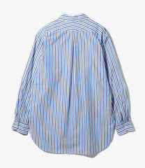 Rounded Collar Shirt - Pima Wide Stripe