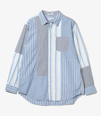 Combo Short Collar Shirt - Candy Stripe Broadcloth