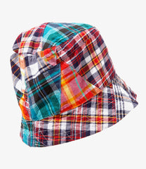 Bucket Hat - Triangle Patchwork Madras