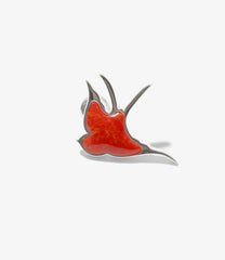 Swallow Motif One Ear Earring - Artificial Stone