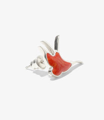 Swallow Motif One Ear Earring - Artificial Stone
