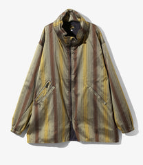 Hooded Sur Coat - Poly Ombre Stripe Jq.