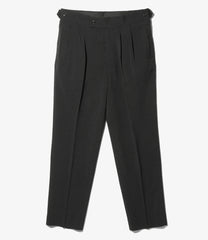 Tucked Side Tab Trouser - Poly Chambray