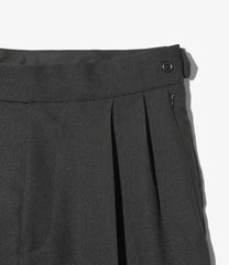 Tucked Side Tab Trouser - Poly Dobby Cloth