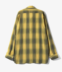 Work Shirt - Poly Crepe Ombre Plaid