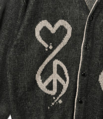 V Neck Cardigan - Love & Peace