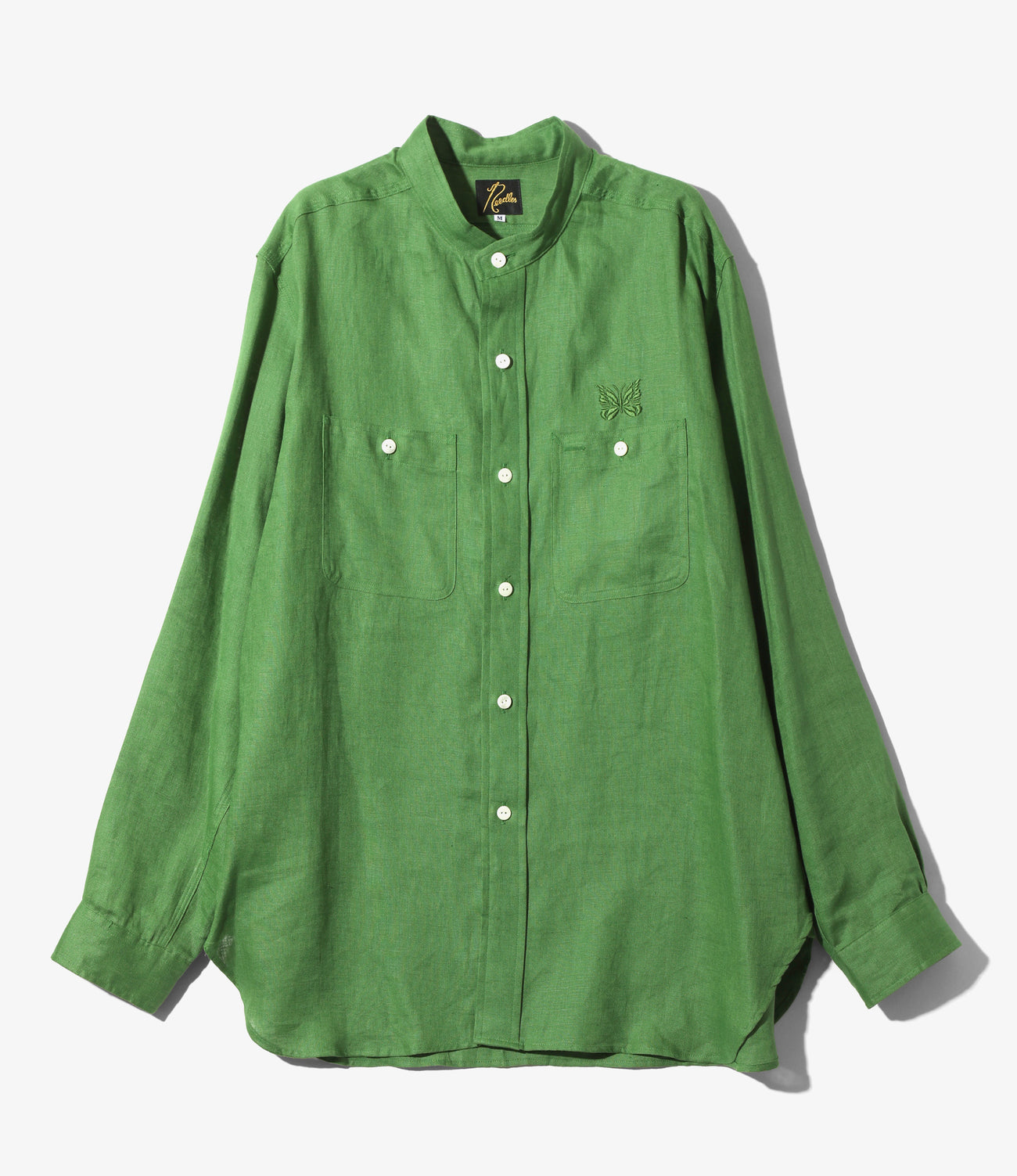 Band Collar Work Shirt - Linen Canvas – NEPENTHES ONLINE STORE