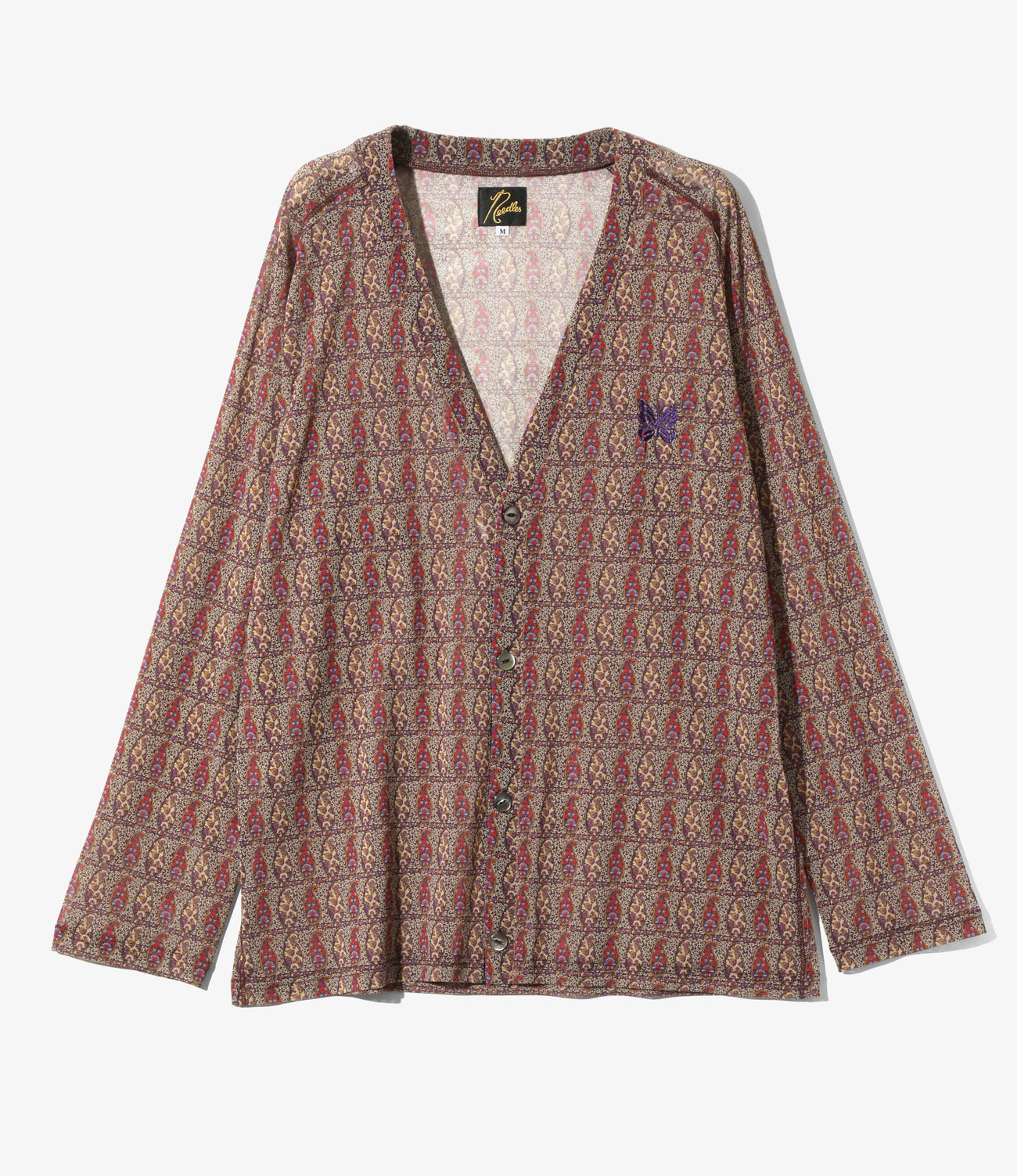V Neck Cardigan - Poly Mesh / Paisley Printed – NEPENTHES ONLINE STORE