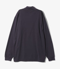 L/S Mock Neck Tee - Poly Jersey