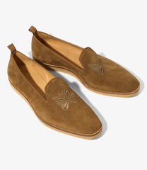 Papillon Emb. Slip-On - Suede