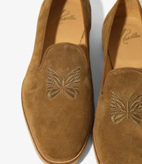 Papillon Emb. Slip-On - Suede