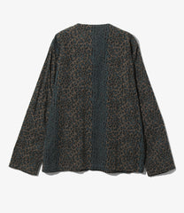V Neck Jacket - Flannel Cloth / Printed