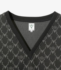 String V Neck Shirt - Poly Jq. / Skull&Target