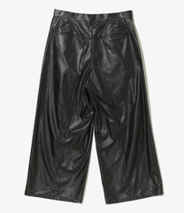 Tucked Wide Pant - Synthetic Leather