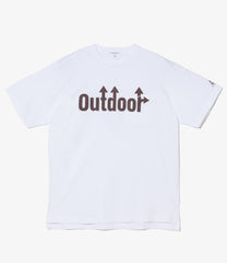 Printed Cross Neck T-Shirt - Outdoor