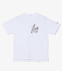 Printed Cross Neck T-Shirt - Map